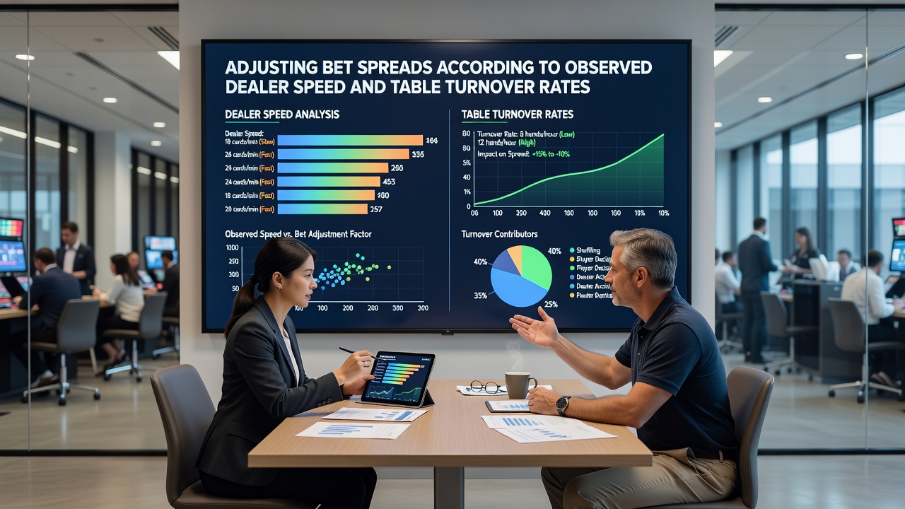 Diagramm zur Berechnung von Bet-Spreads bei unterschiedlichen Dealer-Geschwindigkeiten