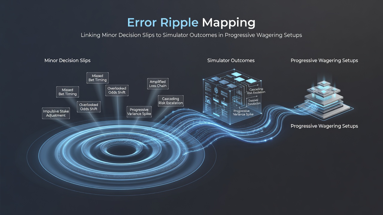 Diagramm zur Fehlerwellen-Analyse in Blackjack-Simulatoren