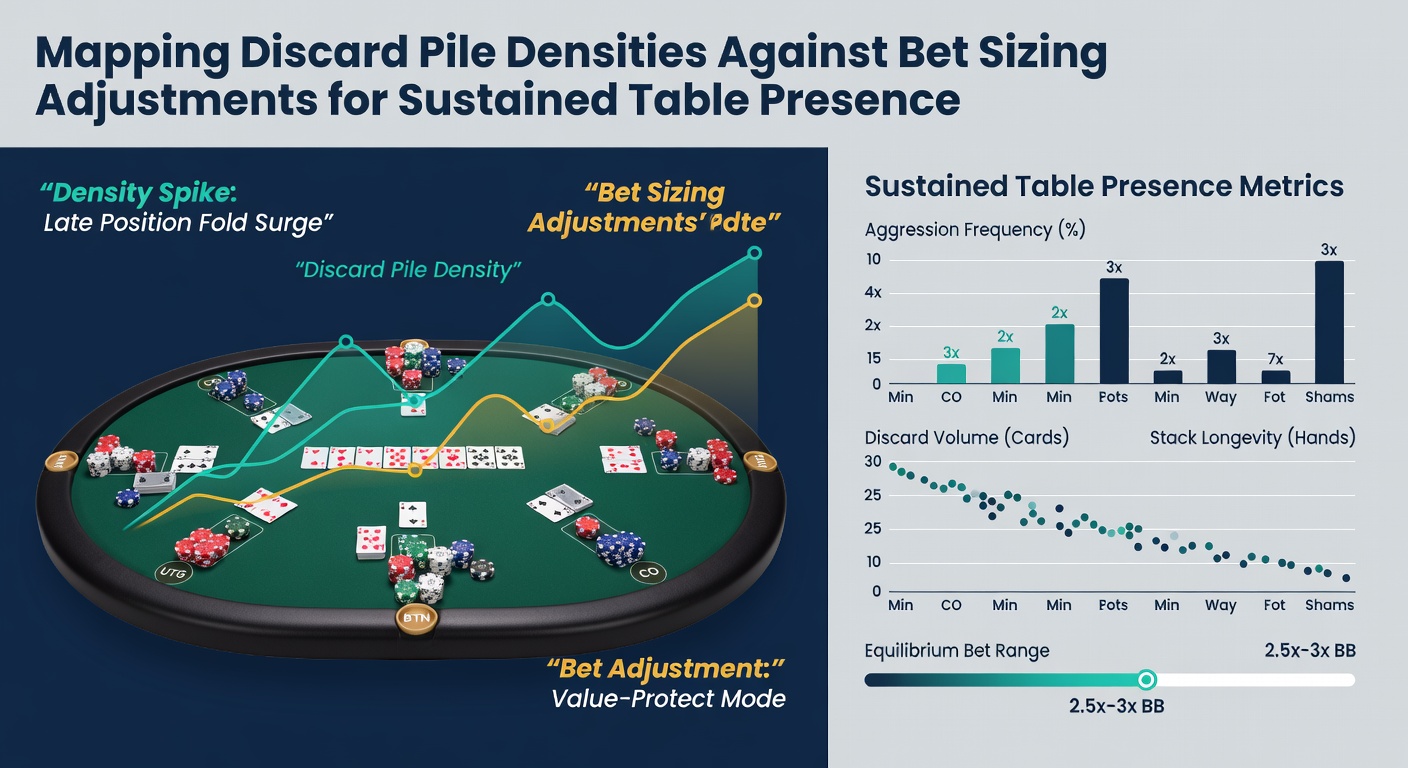 Beispiel einer Tabelle zur Kartierung von Discard-Pile-Dichten und Bet-Anpassungen