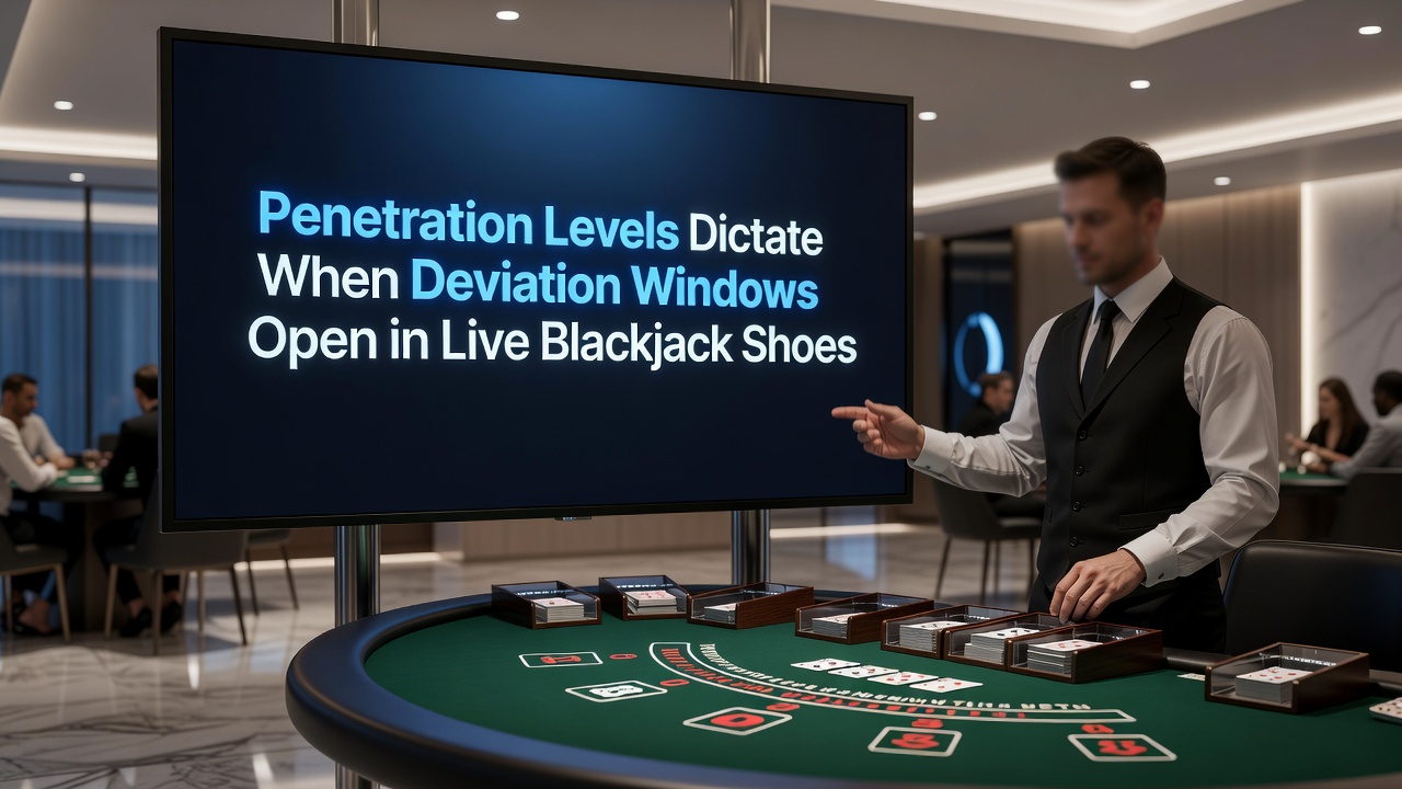 Analyse der Abweichungsfenster und Count-Entwicklung in Blackjack-Schuhen mit Penetrationstiefe